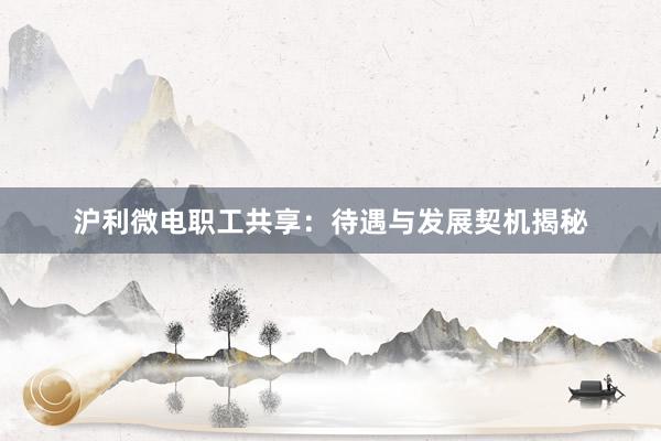 沪利微电职工共享：待遇与发展契机揭秘